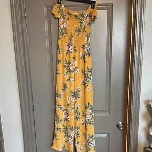 Yellow Floral Jumpsuit